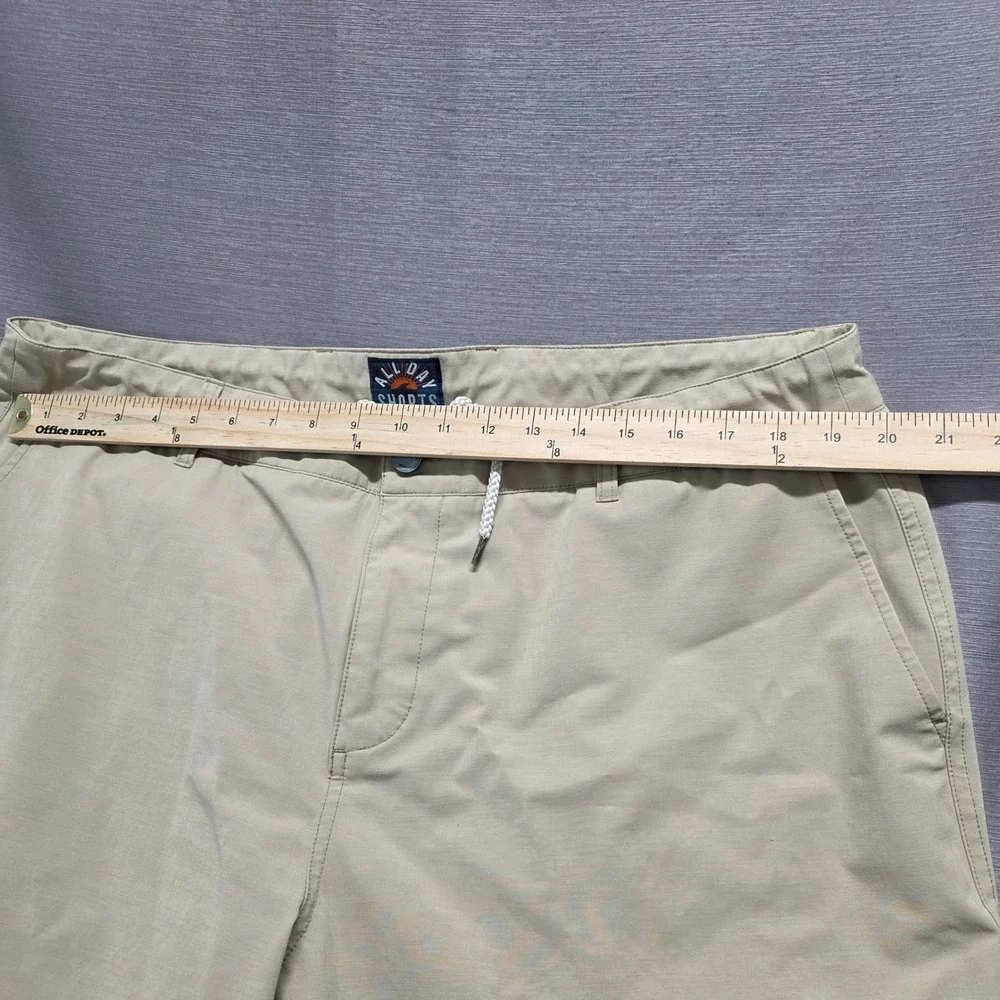 Faherty All Day Shorts Mens‎ 40 Khaki Tan Hybrid Stretch Quick Dry 9 Inch Inseam